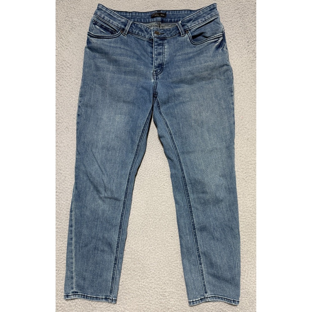 prAna Slim Straight Cropped Denim Jeans Stretch 5-Pocket 30x25 Womens 8/29